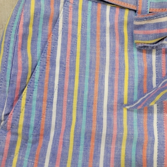Talbots Tie Waist Shorts in Sunshine Stripe Size 6 NWT - Picture 6 of 14
